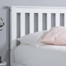 Birlea Phoenix Ottoman Storage Bed Frame in White - Size: Single - thumbnail 3