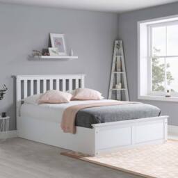 Birlea Phoenix Ottoman Storage Bed Frame in White - Size: Single - thumbnail 1