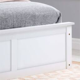 Birlea Phoenix Ottoman Storage Bed Frame in White - Size: Single - thumbnail 6