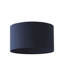 ValueLights Reni Navy Blue Fabric Easy Fit Drum Ceiling Lamp Shade - Size: Large - thumbnail 8