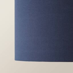 ValueLights Reni Navy Blue Fabric Easy Fit Drum Ceiling Lamp Shade - Size: Large - thumbnail 4