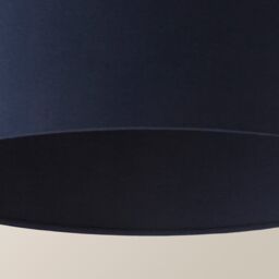 ValueLights Reni Navy Blue Fabric Easy Fit Drum Ceiling Lamp Shade - Size: Large - thumbnail 5
