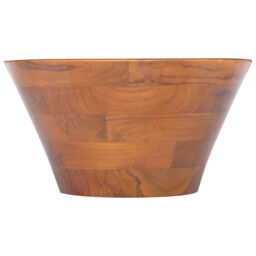 Berkfield Home Basin Solid Teak Wood Œ¶40x20 cm in Brown - Size: 40x20 cm - thumbnail 2