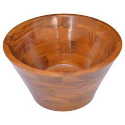 Berkfield Home Basin Solid Teak Wood Œ¶40x20 cm in Brown - Size: 40x20 cm - thumbnail 3
