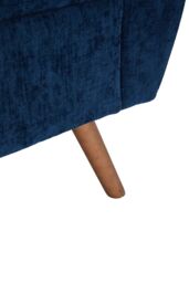 Living and Home Chenille Upholstered Storage Bench in Indigo - thumbnail 6