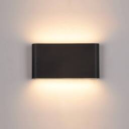 Netlighting Modern LED Outdoor Wall Lamp Black Warm White 3000K 720lm IP44 - thumbnail 1
