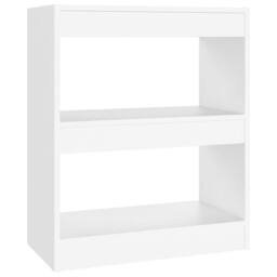 Berkfield Home Book Cabinet/Room Divider White 60x30x72 cm - Size: 60 x 30 x 72 cm - thumbnail 1