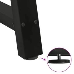 Berkfield Home Coffee Table Legs A-Shaped 2 pcs Black¬†80x(72-73) cm Steel in Black - thumbnail 9