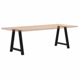 Berkfield Home Coffee Table Legs A-Shaped 2 pcs Black¬†80x(72-73) cm Steel in Black - thumbnail 8