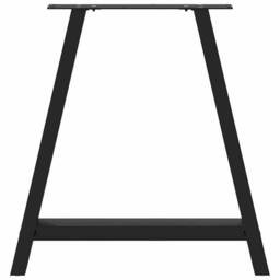 Berkfield Home Coffee Table Legs A-Shaped 2 pcs Black¬†80x(72-73) cm Steel in Black - thumbnail 5
