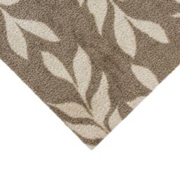 JVL Mega Doormat - 50x75cm, Leaves in Light Brown - Size: 75 cm x 150 cm - thumbnail 2