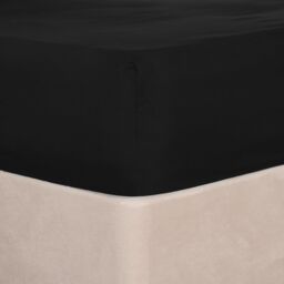 OHS Plain Dyed Non-Iron Fitted Bed Sheet in True Black - Size: Double Fitted - thumbnail 2