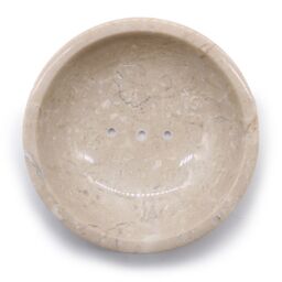 KDMD Round Honey Marble Rounded Soap Dish in Beige - thumbnail 2
