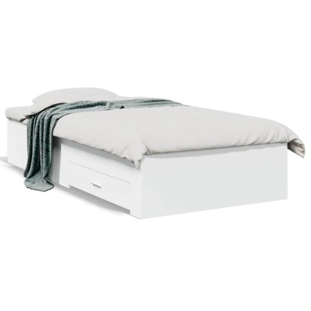 Berkfield Home Bed Frame with Drawers without Mattress White 90x200 cm - image 1