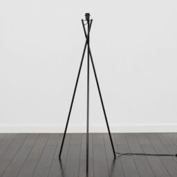 ValueLights Camden Black Metal Stem Tripod Floor Lamp Base