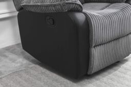 LUXURY LIFE Postana Manual Fabric Recliner Armchair in Jumbo Cord in Grey - thumbnail 6