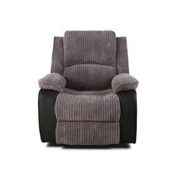 LUXURY LIFE Postana Manual Fabric Recliner Armchair in Jumbo Cord in Grey - thumbnail 4