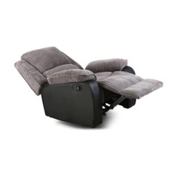 LUXURY LIFE Postana Manual Fabric Recliner Armchair in Jumbo Cord in Grey - thumbnail 3