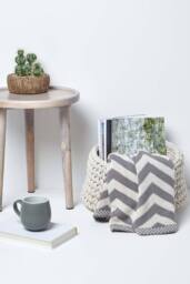 Homescapes Cotton Knitted Round Storage Basket, 37 x 21 cm in Natural - thumbnail 4
