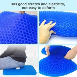 NESTLUNE Honeycomb Gel Seat Cushion Double Layer Thick Egg Sitting Chai in Blue - Size: 100 cm x 190 cm - thumbnail 6