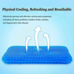 NESTLUNE Honeycomb Gel Seat Cushion Double Layer Thick Egg Sitting Chai in Blue - Size: 100 cm x 190 cm - thumbnail 5