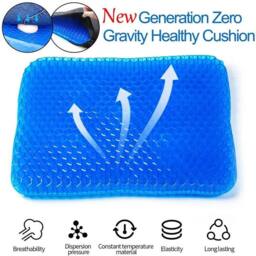 NESTLUNE Honeycomb Gel Seat Cushion Double Layer Thick Egg Sitting Chai in Blue - Size: 100 cm x 190 cm - thumbnail 3