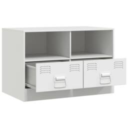 Berkfield Home TV Cabinet White 67x39x44 cm Steel - Size: 67 x 39 x 44 cm - thumbnail 7