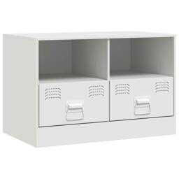 Berkfield Home TV Cabinet White 67x39x44 cm Steel - Size: 67 x 39 x 44 cm - thumbnail 3