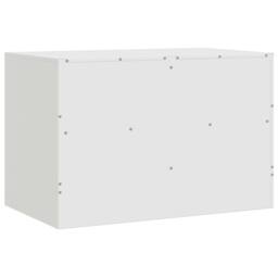 Berkfield Home TV Cabinet White 67x39x44 cm Steel - Size: 67 x 39 x 44 cm - thumbnail 9