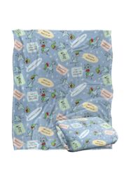 Hidden Pigeon Dont Let The Pigeon Drive The Sleigh Joy Pattern Blue Silky Touch Super Soft Throw Blanket 152 X 127 cm in White - thumbnail 2