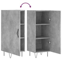 Berkfield Home Sideboard Concrete Grey 34.5x34x90 cm Engineered Wood - thumbnail 9