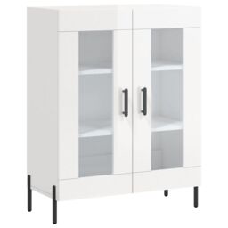 Berkfield Home Sideboard High Gloss White 69.5x34x90 cm Engineered Wood - thumbnail 2