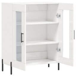 Berkfield Home Sideboard High Gloss White 69.5x34x90 cm Engineered Wood - thumbnail 6