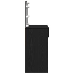 Berkfield Home Dressing Table with LED Black Oak 100x40x120 cm - Size: 100 x 40 x 120 cm - thumbnail 7