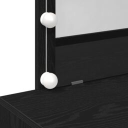 Berkfield Home Dressing Table with LED Black Oak 100x40x120 cm - Size: 100 x 40 x 120 cm - thumbnail 9