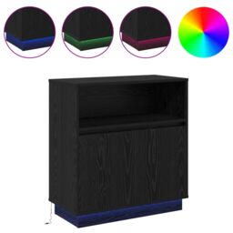 Berkfield Home Sideboard with LED Black Oak 71x34, 5x75 cm Engineered Wood - thumbnail 4