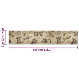 Berkfield Home Kitchen Rug Washable Coffee Brown 60x300 cm Velvet - thumbnail 5