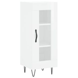 Berkfield Home Sideboard High Gloss White 34.5x34x90 cm Engineered Wood - thumbnail 2