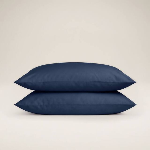 Bedable Sateen Cotton Pillowcase Pair 480 Thread Count in Navy - Size: Standard Pillow Case - image 1