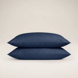 Bedable Sateen Cotton Pillowcase Pair 480 Thread Count in Navy - Size: Standard Pillow Case - thumbnail 1