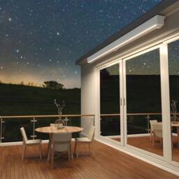 Primrose Awnings Deluxe Full White Cassette Electric Awning Remote 3.5m With Lights in Off-White - thumbnail 7