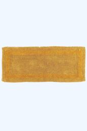 Homescapes Luxury Bath Mat Runner Reversible 1600GSM 100% Cotton, 40 x 100cm Long in Mustard - Size: 40 x 100 cm