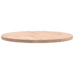 Berkfield Home Table Top Ã˜60x2.5 cm Round Solid Wood Beech in Brown - Size: 60x2.5 cm - thumbnail 5
