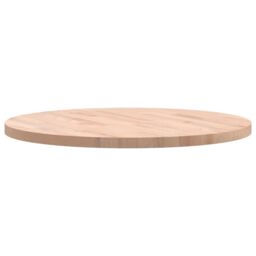 Berkfield Home Table Top Ã˜60x2.5 cm Round Solid Wood Beech in Brown - Size: 60x2.5 cm - thumbnail 6