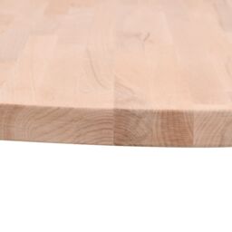 Berkfield Home Table Top Ã˜60x2.5 cm Round Solid Wood Beech in Brown - Size: 60x2.5 cm - thumbnail 3
