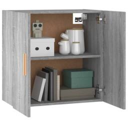 Berkfield Home Wall Cabinet Grey Sonoma 60x30x60 cm Engineered Wood - Size: 60 x 30 x 60 cm - thumbnail 4