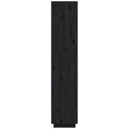 Berkfield Home Beautiful Book Cabinet/Room Divider Black 40x35x167 cm Solid Wood Pine - Size: 40 x 35 x 167 cm - thumbnail 6