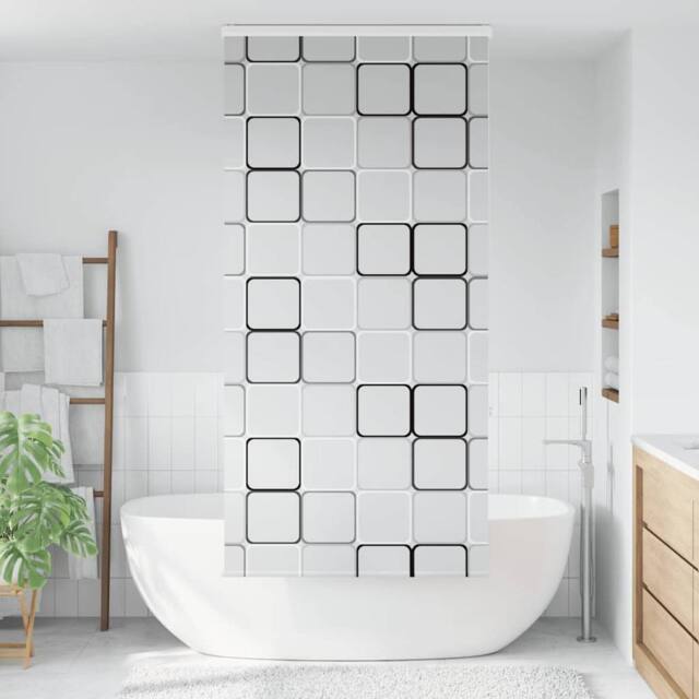 Berkfield Home Shower Roller Blind with Cassette 90x240 cm Fabric Width 86 cm in White - image 1