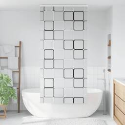 Berkfield Home Shower Roller Blind with Cassette 90x240 cm Fabric Width 86 cm in White - thumbnail 1