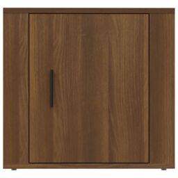 Berkfield Home Bedside Cabinet Brown Oak 50x39x47 cm - Size: 50 x 39 x 47 cm - thumbnail 5